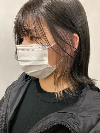 ミディアム カラー デザインカラー/パー マ🦖外岡咲希🦖のヘアスタイル