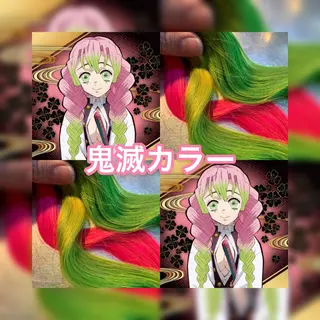 ミディアム カラー haco+所属・🌈派手髪エクステ ブレイズ🌈ひろとのヘアスタイル