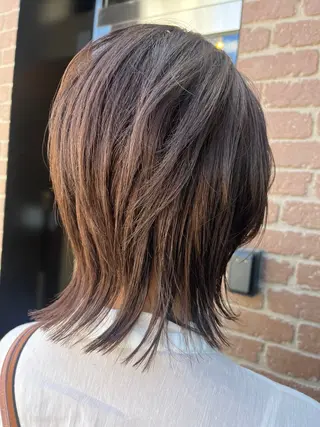 ミディアム カラー パーマ ヘアアレンジ メンズ キッズ ネイル マツエク・マツパ アイブロウ times salon名駅所属・久木原 ゆりのヘアスタイル