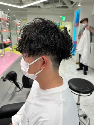 ショート カラー パーマ メンズ 【メンズサロン】 BLUCK 横浜のヘアスタイル