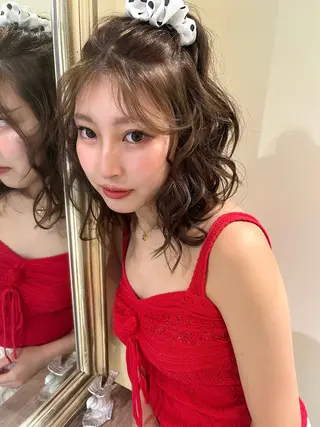 ミディアム カラー ヘアアレンジ カットモデル募集🤍 🐇anzuのヘアスタイル