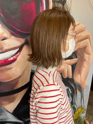 ミディアム カラー パーマ ヘアアレンジ メンズ キッズ ネイル マツエク・マツパ アイブロウ times salon名駅所属・久木原 ゆりのヘアスタイル