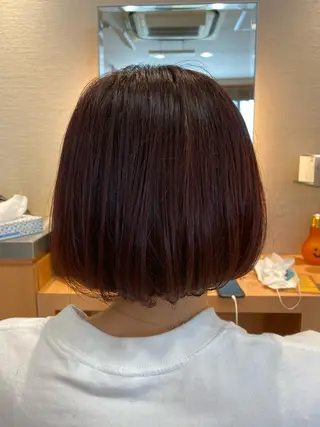 ミディアム カラー パーマ 🟢NEGi🟣 🫧髪質改善のヘアスタイル