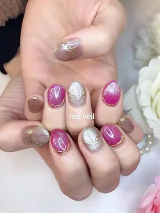 ミディアム ネイル 長さ出し専門 nynaのネイルデザイン