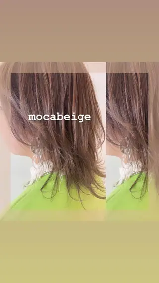 セミロング カラー ヘアアレンジ 🌻Insta指名 NO.1🌻Shoのヘアスタイル