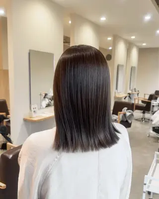 セミロング カラー 艶髪✨️ kuyumi🌷のヘアスタイル