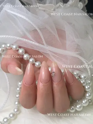 ネイル リボン、ガーリー パーツ放題専門店のネイルデザイン