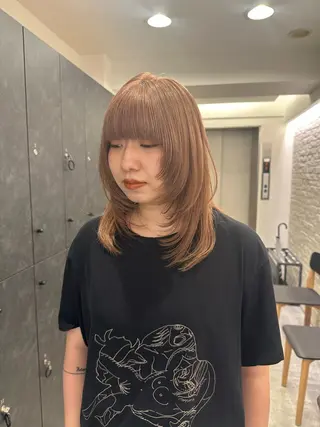 セミロング カラー 銀座/ヘアセット シマムラ ミホのヘアスタイル