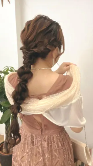 セミロング カラー ヘアアレンジ HIROKO / 透明感暖色カラー🎀のヘアスタイル