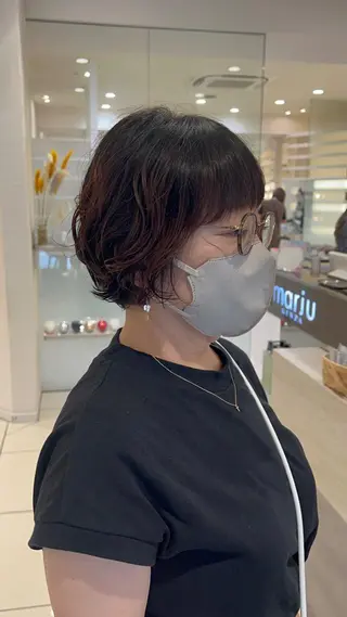 ショート パーマ ぷつっとボブ/ 似合わせ🥀原ちひろのヘアスタイル