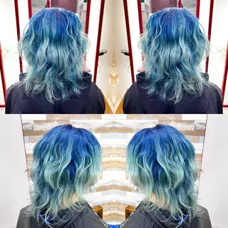 ミディアム カラー "PEPPU "所属・🌈推し色派手髪 ハイトーンShinのヘアスタイル