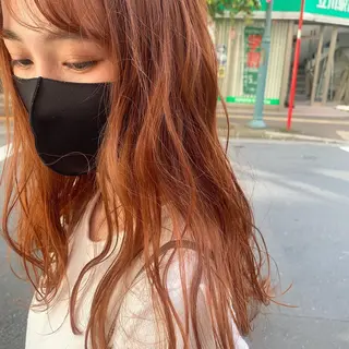 セミロング カラー 韓国ヘア🦋 MIYUのヘアスタイル