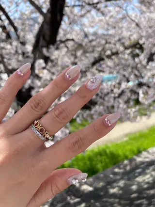 ネイル nagaoフィルイン パラジェル長さだしのネイルデザイン