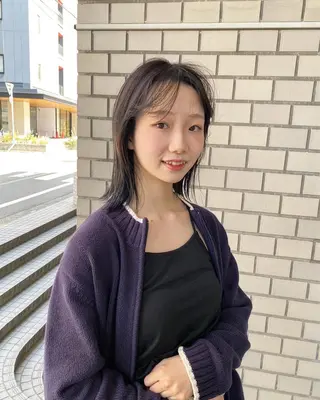 ミディアム Agu  hair rupia 金沢店所属・金沢美容室/ 艶髪/夜営業/JINのヘアスタイル