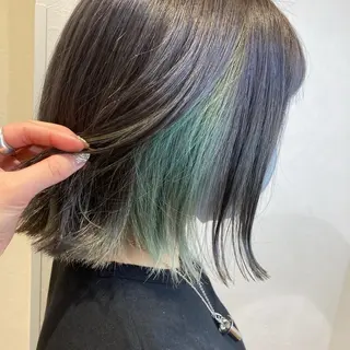 ミディアム SOU/エクステ /ダブルカラーのヘアスタイル