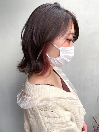 ミディアム カラー 板谷みさき /艶ボブ/藤沢美容室のヘアスタイル