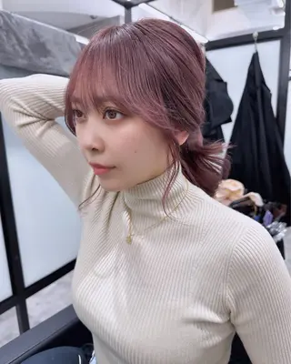 セミロング カラー 韓国風/顔周りカット /髪質改善RYOTAのヘアスタイル