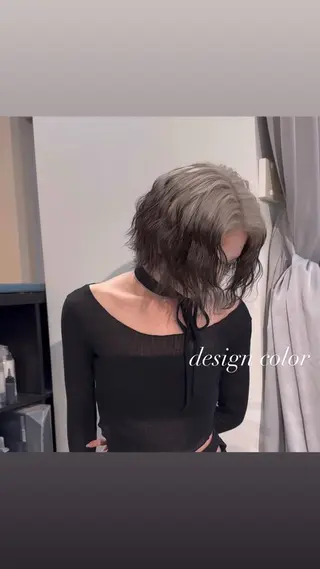 ミディアム カラー 💜ハイトーン💛 マジカルかいちゃんのヘアスタイル