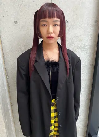 ロング カラー ヘアアレンジ yuuna/ ハッシュカット🎀のヘアスタイル