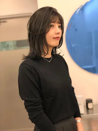 ミディアム カラー KEPKA ヤマグチ 天神 今泉のヘアスタイル