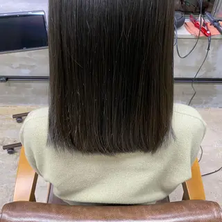 ミディアム カラー シミズ アスカのヘアスタイル