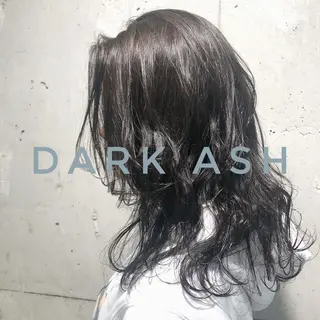 セミロング カラー YU-KA ✂︎ROSSOのヘアスタイル