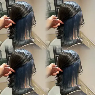 ミディアム カラー 🦋REISA🦋 エクステ×ハイトーンのヘアスタイル