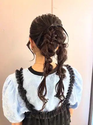 ロング ヘアアレンジ 韓国/透明感カラー さなのヘアスタイル