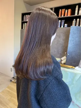 ロング カラー レイヤー✂︎ぷつボブ 艶カラー🤍noaのヘアスタイル