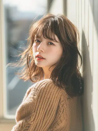 ミディアム 上家 慎太郎のヘアスタイル