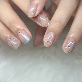 ネイル 透明感ネイル ｜mahiru.のネイルデザイン