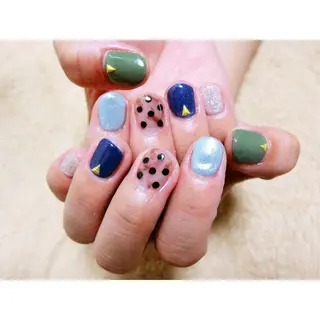 ネイル 痛ネイル/ワンホン/ フィルイン/長さだしのネイルデザイン