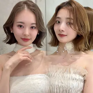 ショート カラー 莉乃/縮毛矯正/髪質 改善/艶カラーのヘアスタイル