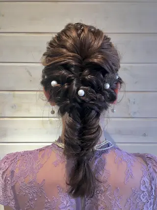 セミロング ヘアアレンジ さかい なつみのヘアスタイル