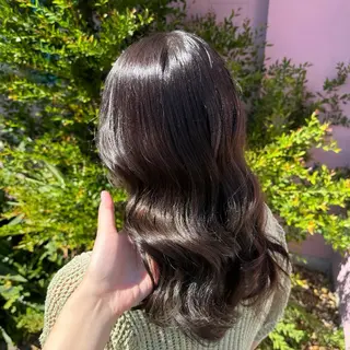 ロング カラー なつき/ 艶カラー/縮毛矯正のヘアスタイル