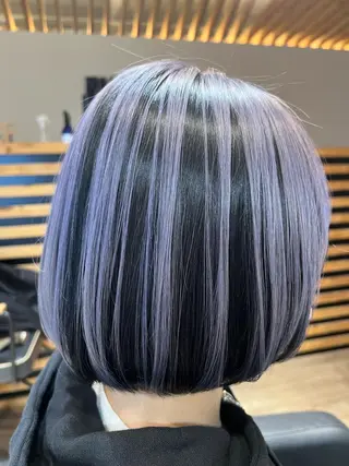 セミロング カラー 関口 友行のヘアスタイル