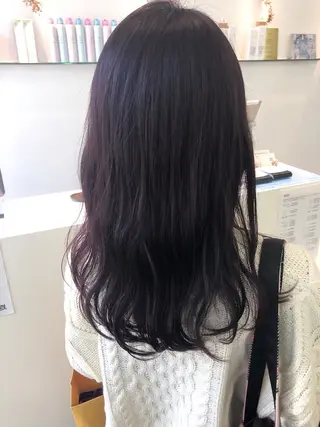 ロング カラー 本山　くせ毛のカット 尾島光季のヘアスタイル