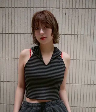 セミロング カラー ヘアアレンジ 🎀suzuna 透明感colorのヘアスタイル