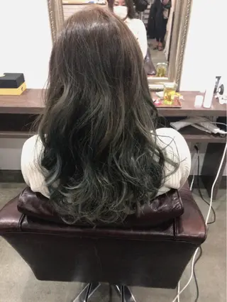 セミロング カラー レイヤーカット匠 イソザキノリユキのヘアスタイル