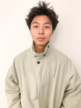 ショート カラー パーマ メンズ yiye 青山所属・無料カットモデル募集 🌱ひょうがのヘアスタイル