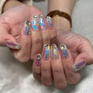 ショート カラー パーマ ヘアアレンジ メンズ キッズ ネイル マツエク・マツパ アイブロウ 今福鶴見ネイル 8(ｴｲﾄ)のネイルデザイン