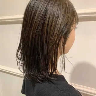 ミディアム カラー 髪質改善カラー&TR 縮毛矯正/弱酸性矯正のヘアスタイル