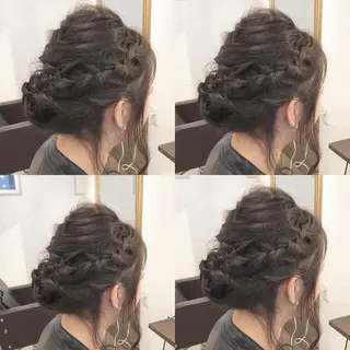 ミディアム ヘアアレンジ JILBLAN京都 ショート/ハイライトのヘアスタイル