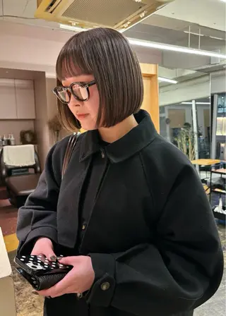 ショート カラー 西山 紗耶香🪽 透明感カラー/ボブのヘアスタイル