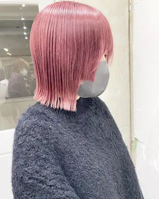 ミディアム カラー ヘアアレンジ ササキカズマ〻透明感 〻色落ち〻赤み消しのヘアスタイル