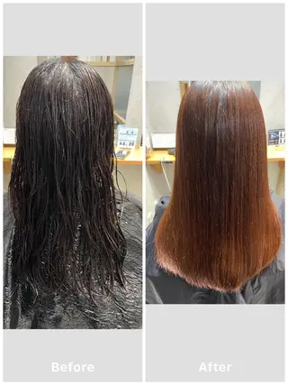 セミロング ハモチユウゴ 髪質改善/縮毛矯正のヘアスタイル