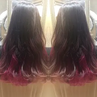 ロング カラー パーマ ヘアアレンジ メンズ キッズ ネイル マツエク・マツパ サロンドミルク 原宿のヘアスタイル