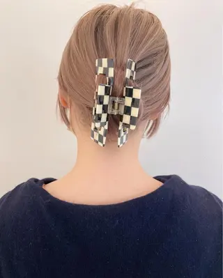 ミディアム カラー ヘアアレンジ 💖美髪矯正💖 辻未侑のヘアスタイル