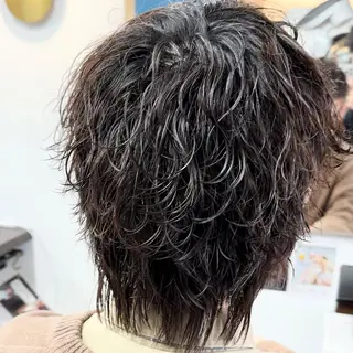 ショート パーマ メンズ 守屋 寿哉のヘアスタイル