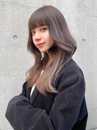 ロング カラー レイヤー/顔周り /透明感🩶高橋大のヘアスタイル